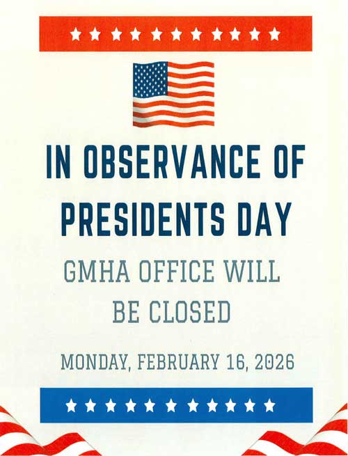 Office Closed on February 16 in observance of President's Day